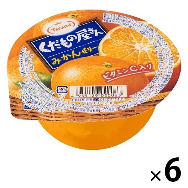 くだもの屋さん みかんゼリー 6個 たらみ ゼリー - アスクル
