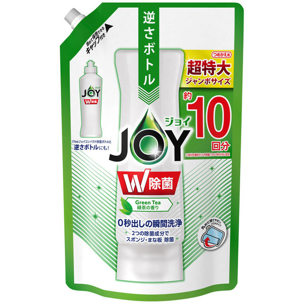 除菌ジョイコンパクト JOY 緑茶の香り 詰め替え ジャンボサイズ 1330ml 1個 食器用洗剤 P&G