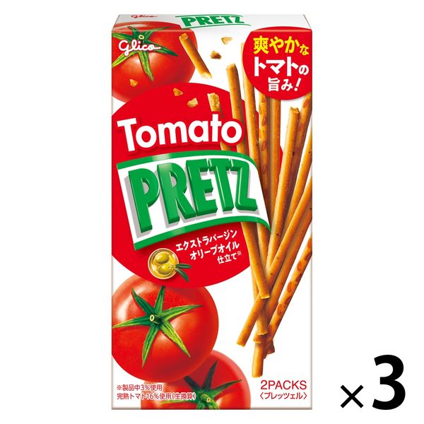 江崎グリコ トマトプリッツ 1セット（3個）