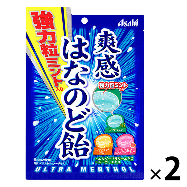 アサヒグループ食品 爽感はなのど飴 1セット（2袋入） - アスクル