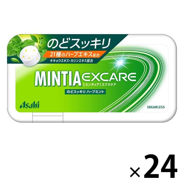 MINTIA（ミンティア）エクスケア のどスッキリ ハーブミント 24個 アサヒグループ食品 タブレット キャンディ お菓子