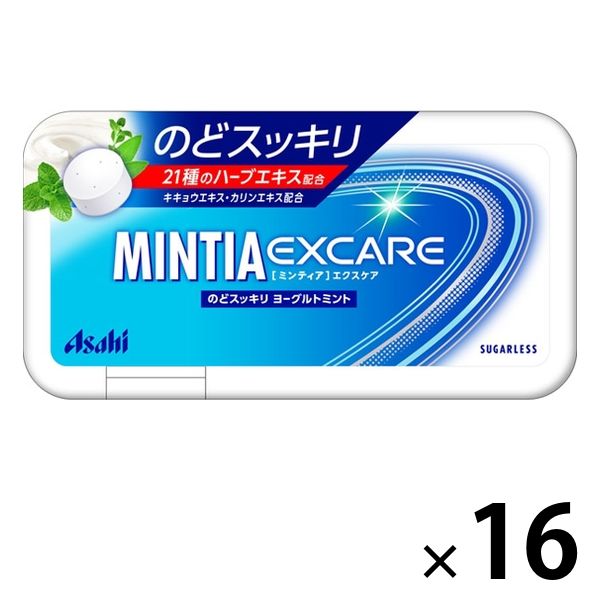 MINTIA（ミンティア）エクスケア のどスッキリ ヨーグルトミント 16個 アサヒグループ食品 タブレット キャンディ お菓子