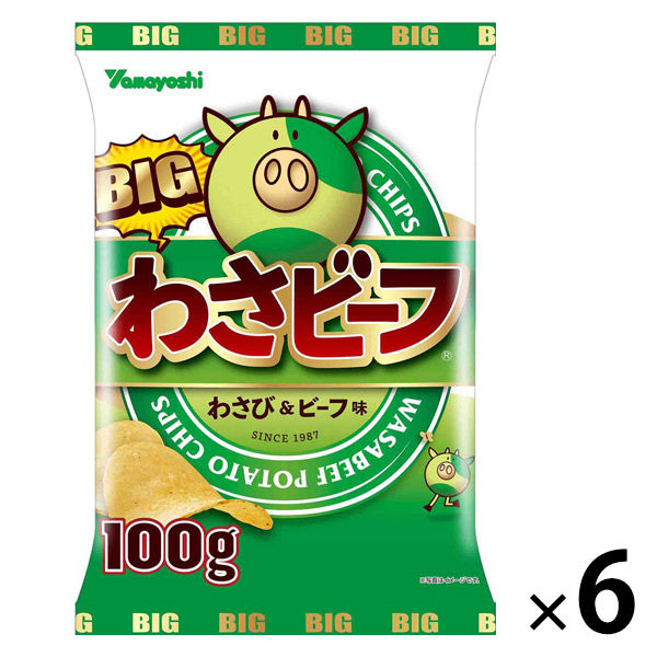 山芳製菓 ポテトチップス BIGわさビーフ 6袋 スナック菓子