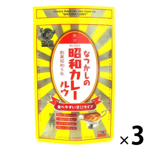 水牛印 昭和カレールウ 甘口タイプ 3個