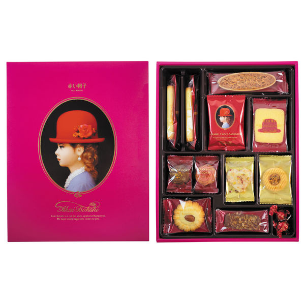 赤い帽子 ピンク 1箱 ギフト プレゼント 手土産 母の日　父の日　敬老の日