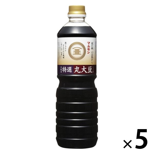 盛田 マルキン 特選丸大豆しょうゆ 1L 5本