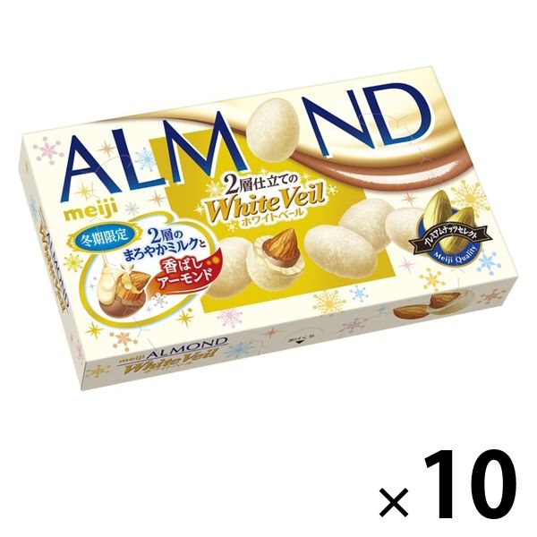 明治 アーモンドチョコレート ホワイトベール 10箱