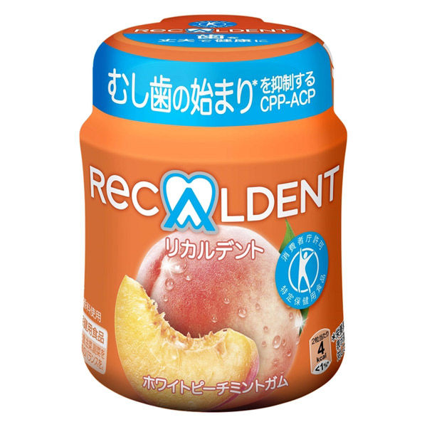 モンデリーズ リカルデントホワイトピーチミントガム（粒
