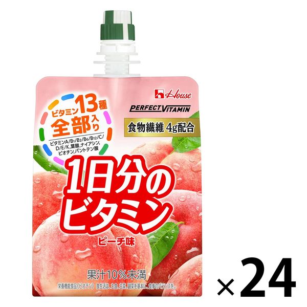 ゼリー飲料 PERFECT VITAMIN 1日分のビタミンゼリー ピーチ味 食物繊維