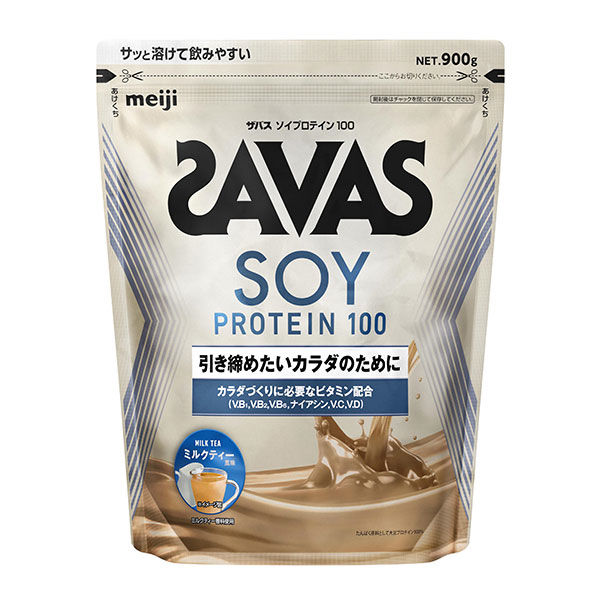 プロテイン ザバス(SAVAS) ソイプロテイン100 ミルクティー風味 900g 1 