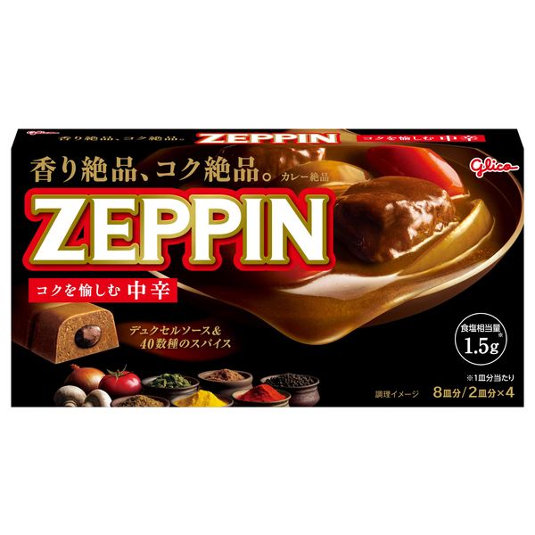 江崎グリコ カレーZEPPIN 中辛 175g 1個