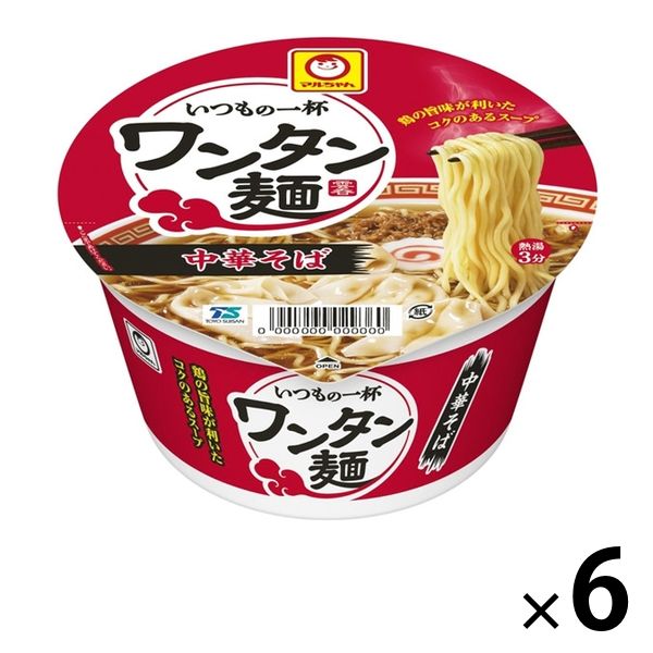 東洋水産　マルちゃん いつもの一杯 ワンタン麺 中華そば　1セット（6個）