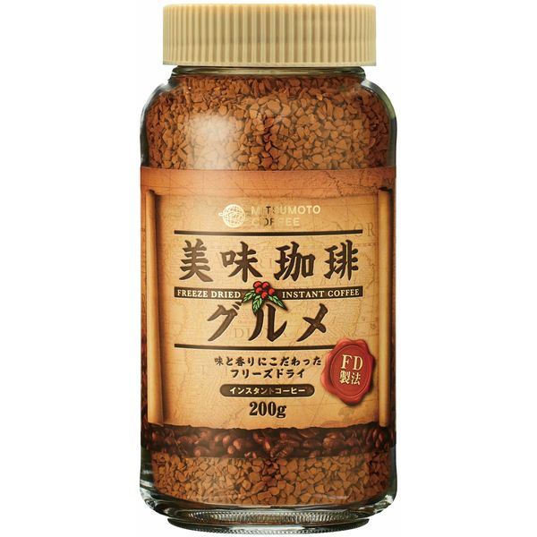 【インスタントコーヒー】三本コーヒー 美味珈琲グルメFD 1瓶（200g）