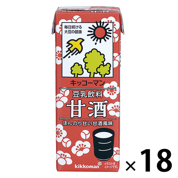 キッコーマン 豆乳飲料 甘酒 200ml 1箱（18本入）