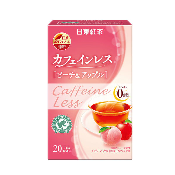 日東紅茶 カフェインレス ティーバッグ ピーチアップル 1箱（20バッグ