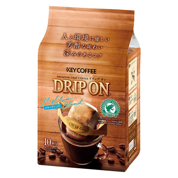 【ドリップコーヒー】キーコーヒー ドリップ オンメローブレンド 1箱（10袋入）