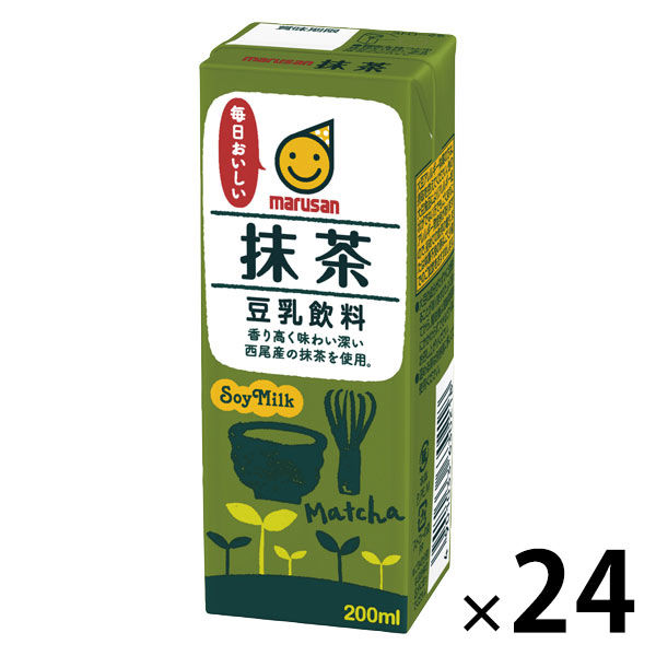 マルサンアイ 豆乳飲料 抹茶 200ml 1箱（24本入）