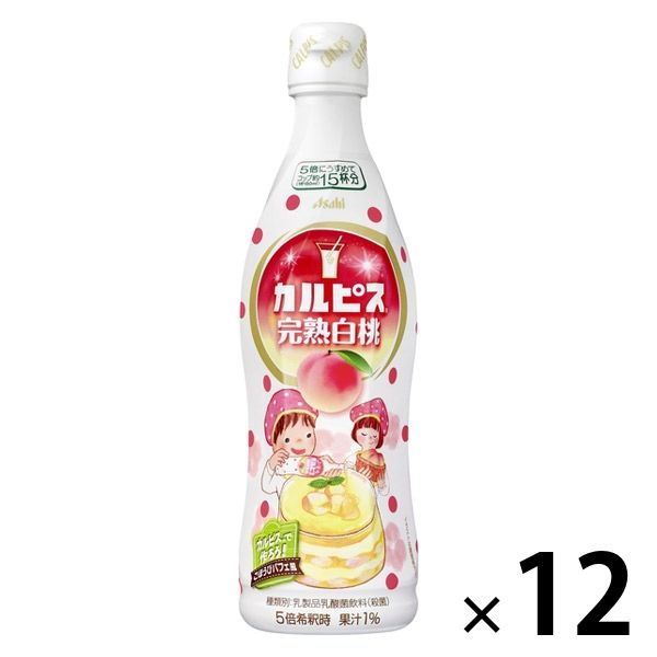 アサヒ飲料 「カルピス」完熟白桃 470ml 1箱（12本入）