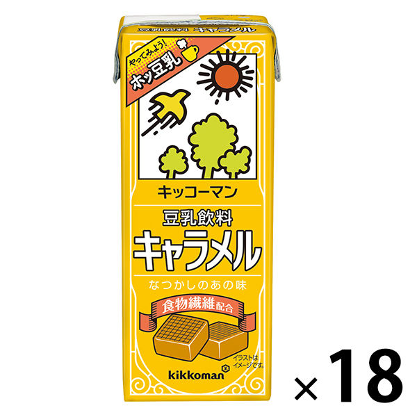 キッコーマン 豆乳飲料 キャラメル 200ml 1箱（18本入）