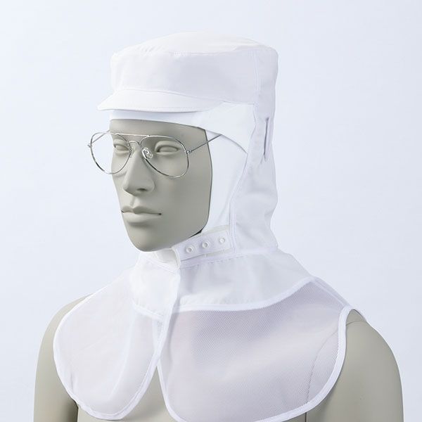 住商モンブラン 頭巾帽子　兼用 白　エコ L 9-1531 1枚（直送品）