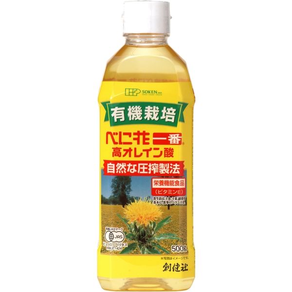 創健社 有機栽培 べに花一番 高オレイン酸 500g 100200　1セット（500g×12）（直送品）