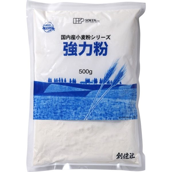 創健社 国内産 強力粉 500g 130016　1セット（500g×20）（直送品）