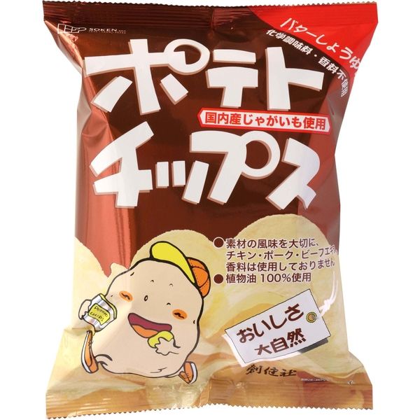 創健社 ポテトチップス　バターしょうゆ味 60g 160453　1セット（60g×20）（直送品）