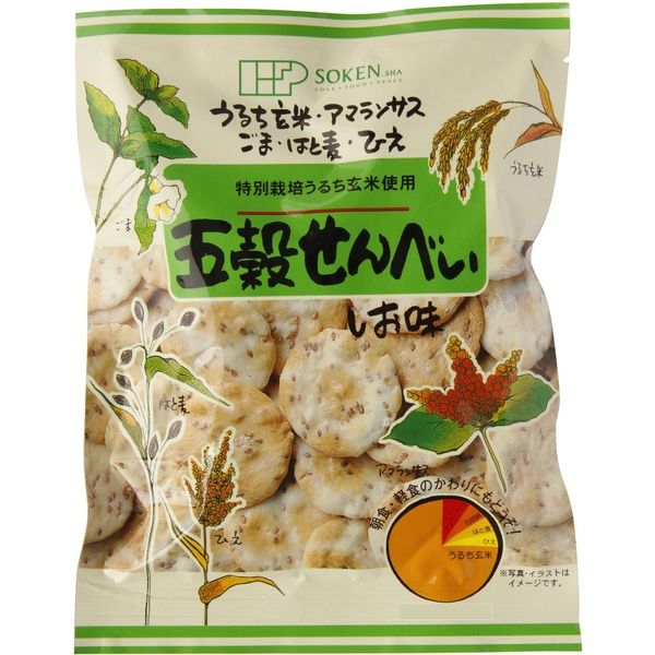 創健社 五穀せんべい しお味 90g 160434 1セット（90g×20）（直送品