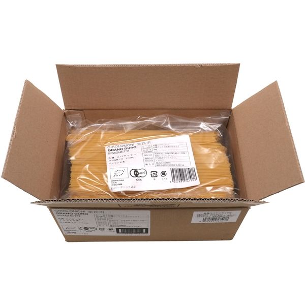 創健社 業務用　ジロロモーニ　デュラム小麦　有機スパゲッティ 5kg 250348　1セット（5kg×1）（直送品）