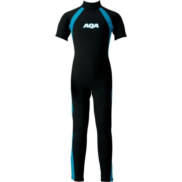 AQA キッズ用ウエットスーツ スモークブルー／マットブラック 150