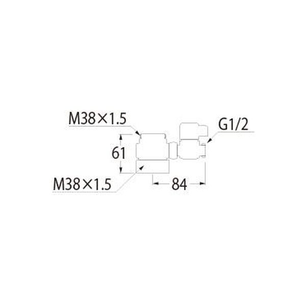 SANEI シングル混合栓用分岐アダプター 4973987139154 1個（直送品）