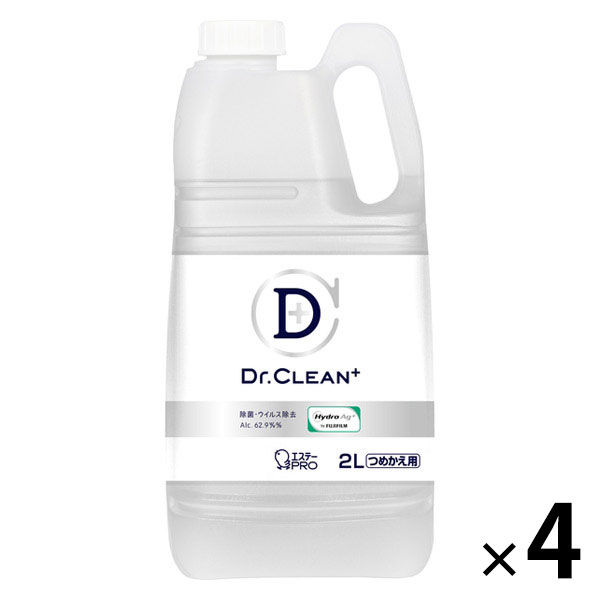 エステー Dr.CLEAN+除菌・ウイルス除去スプレー 2L 909940 1箱（4本入）　アルコール　除菌剤