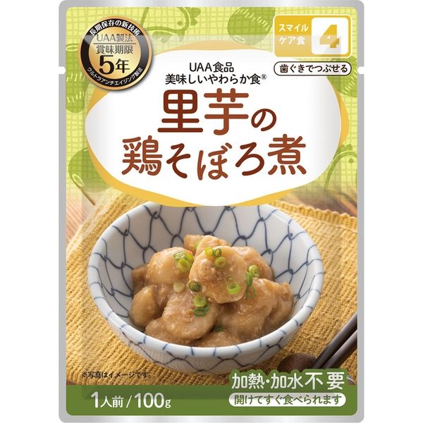 アルファフーズ ＵＡＡ　美味しいやわらか食　里芋の鶏そぼろ煮　５０袋／箱 4082121236 １箱（50袋）（直送品）