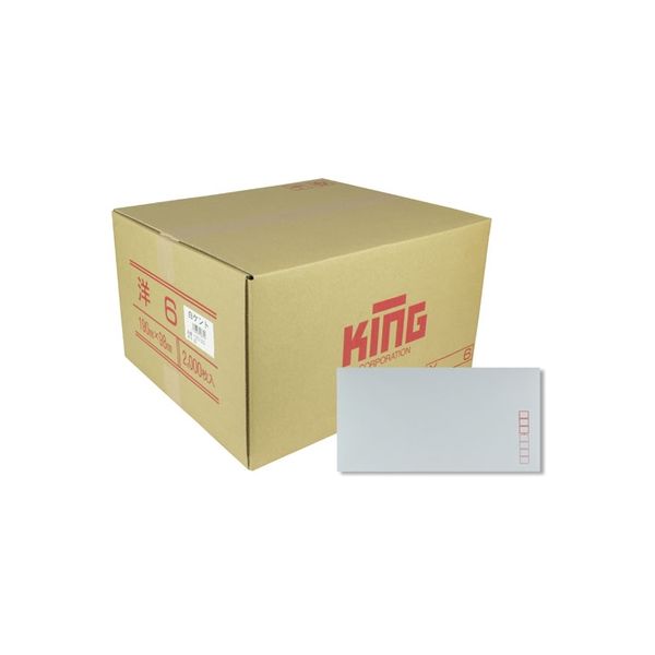 キングコーポレーション 洋形6号 100g 白 100枚入×20箱 130123（直送品）
