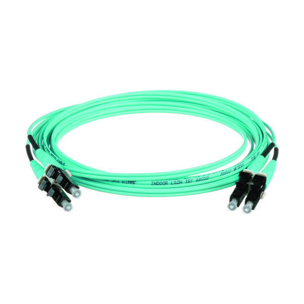 PANDUIT 光ファイバーパッチコード OM4(低損失タイプ) 両端LCデュプレックス LSZH 10m FZ2ELLNLNSNM010（直送品）