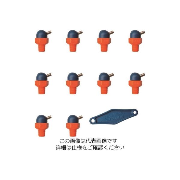 ロックライン LOCーLINE 1/8”CT HPTノズル φ2.2x6.4mm ねじ付 x10ケ NL79015 1袋(10個)（直送品）