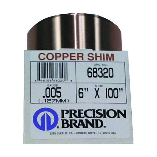 Precision Brand Products プレシジョン 銅・ロール巻シム 板厚0.127mm PB0.127CS68320 1巻（直送品）