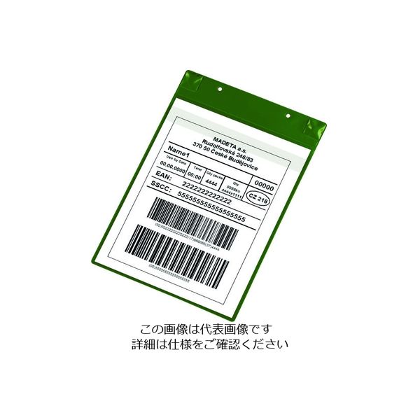 TARIFOLD PVCポケット(マグネットタイプ)A4縦型 グリーン 170105 1セット(5枚) 195-1759（直送品）