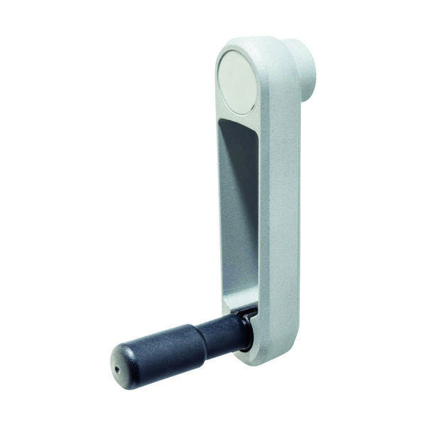 HALDER 機械用ハンドル クランクハンドル ハンドル折りたたみ可 シルバー 取付穴(mm):φ10 24331.0405 1個（直送品）