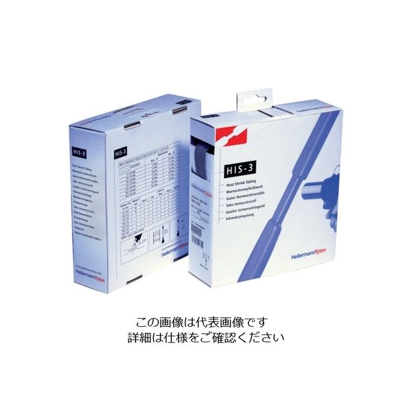 ヘラマンタイトン 熱収縮チューブ HISー3シリーズ (接着剤なし) HIS-3-12/4-BK 1セット(20巻) 118-0201（直送品）