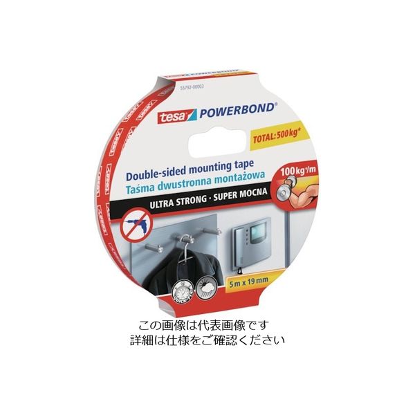 テサテープ tesa 汎用両面テープ テサ55792 白 19mmx5m 55792-19-5 1巻 207-3553（直送品）