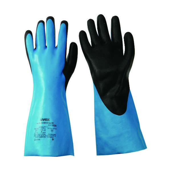 ウベックス UVEX 耐切創・耐薬品手袋 ユーケミ 3200 カットD M 6063668 1双 206-7455（直送品）