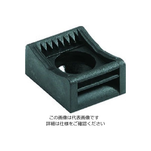 フックアンドループバンド10mm幅 ベース固定具 ケーブル径4ー20mm M4ねじ止め 10個入り 3011-002 1袋(10個)（直送品）