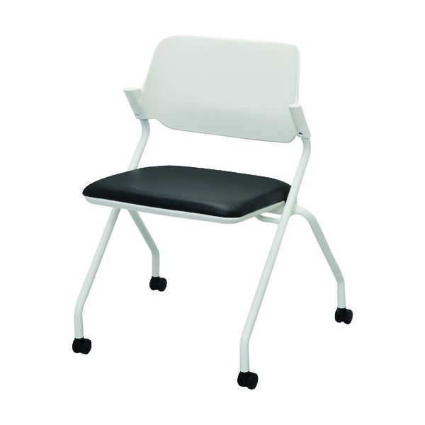 イオスコレクション アールエフヤマカワ SYネスティングチェア 肘無し PVC ブラック RFC-SYPBK 1脚 207-8478（直送品）