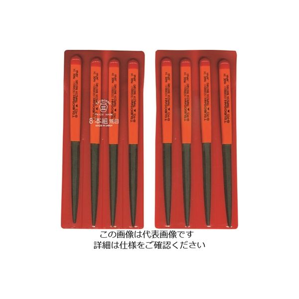 ツボサン 組ヤスリ 8本組 シノギ 荒目 SI008-01 1セット(8本) 852-8755（直送品）