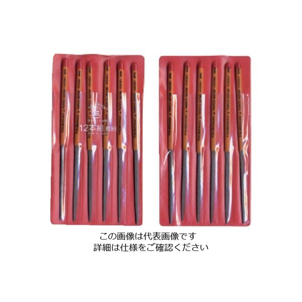 ツボサン 組ヤスリ 12本組 シノギ 荒目 SI012-01 1セット(12本) 852-8765（直送品）