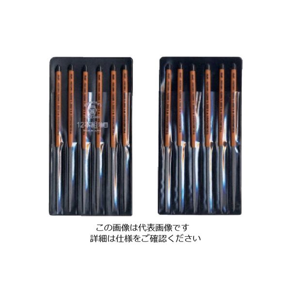 ツボサン 組ヤスリ 12本組 シノギ 油目 SI012-04 1セット(12本) 852-8768（直送品）
