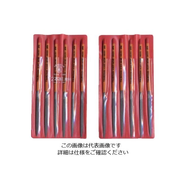 ツボサン 組ヤスリ 12本組 刀刃 荒目 KH012-01 1セット(12本) 852-8270（直送品）