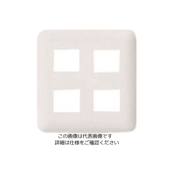 パナソニック Panasonic ワイド21コンセントプレート4コ用 WTF7004F 1セット(10個) 158-9315（直送品）