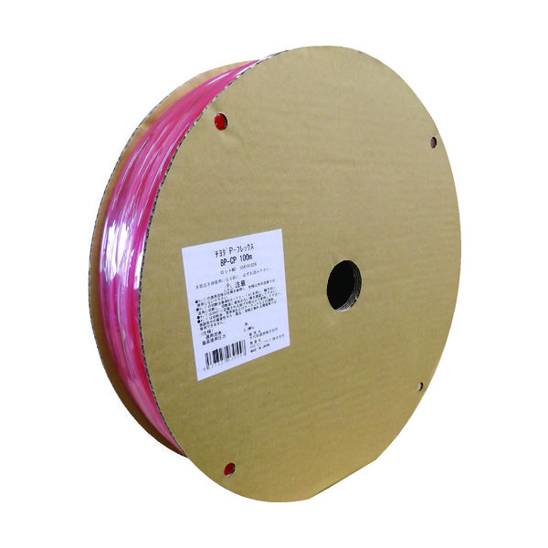 千代田通商 チヨダ ポリウレタンチューブ PフレックスチューブCP(透明ピンク)12mm/100m 12P-CP 100M 1本（直送品）